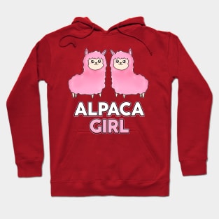 Pink Alpaca Girl Hoodie